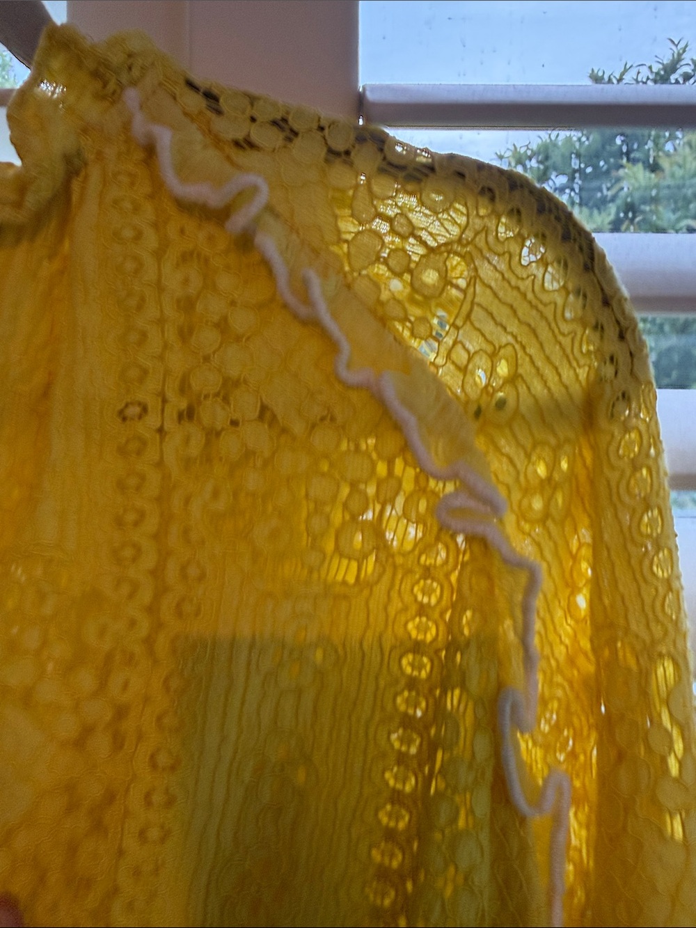 Hemant & Nandita Sol Yellow Lace Mini Dress - Picture 8 of 10